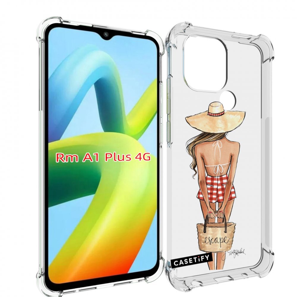 

Чехол MyPads CASETiFY женский для Xiaomi Redmi A1 Plus +, Прозрачный, Tocco