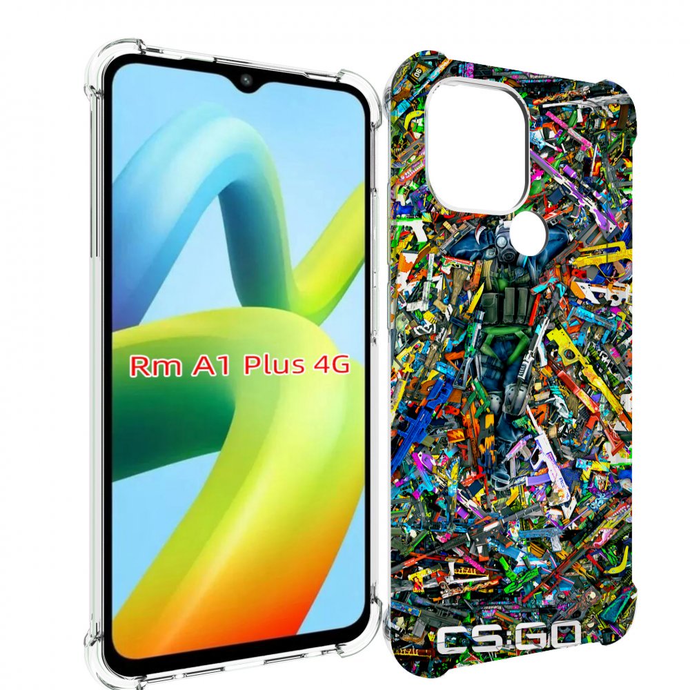 

Чехол MyPads CS GO guns skins мужской для Xiaomi Redmi A1 Plus +, Прозрачный, Tocco