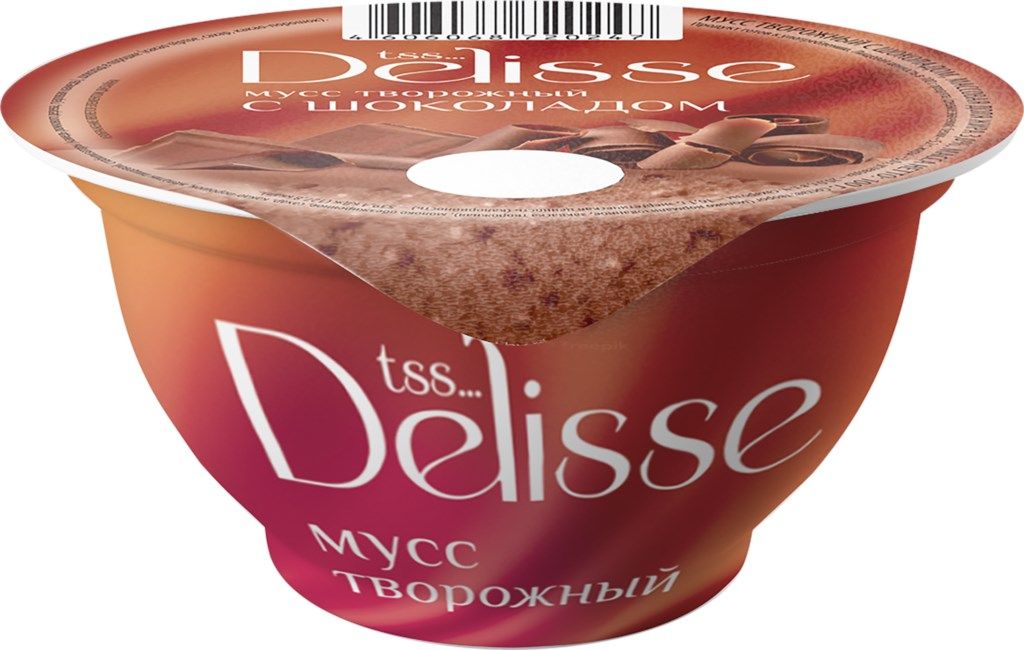 Мусс творожный Delisse шоколад 3% 100 г