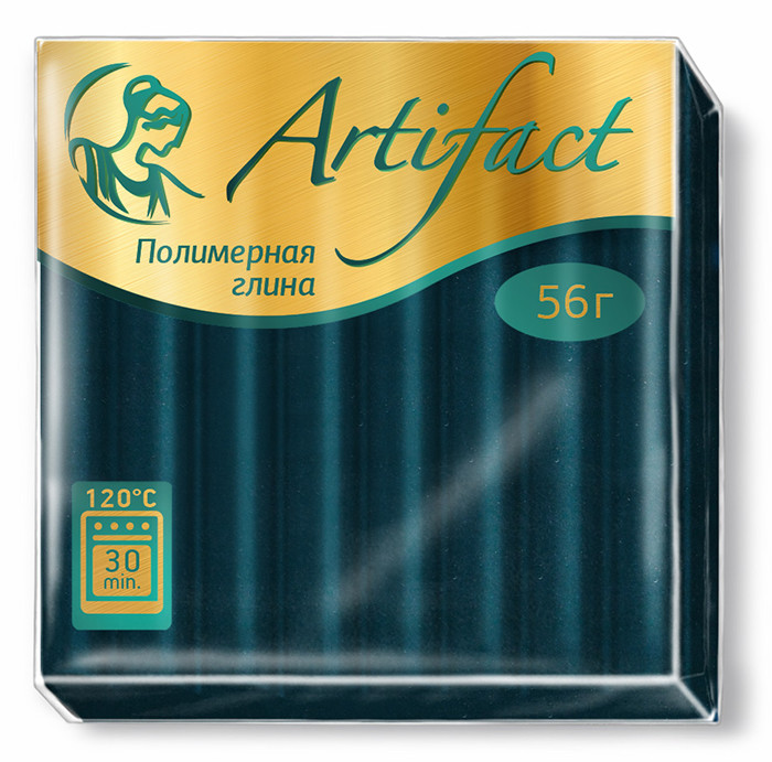

Полимерная глина Artifact классический изумрудный 56 грамм АФ.821394, Зеленый