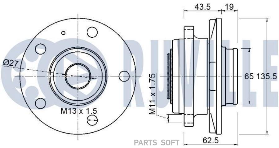 

Подшипник-Ступица Volvo S80 T.T.