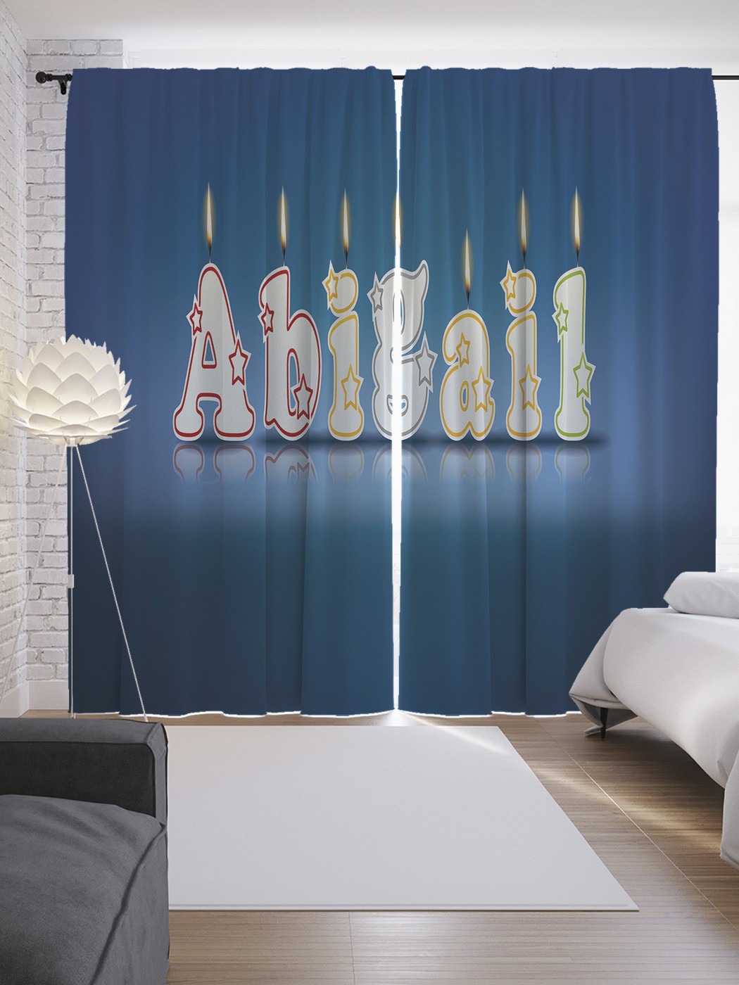

Шторы JoyArty с фотопечатью "Абигель" из сатена, 290х265 см, Абигель