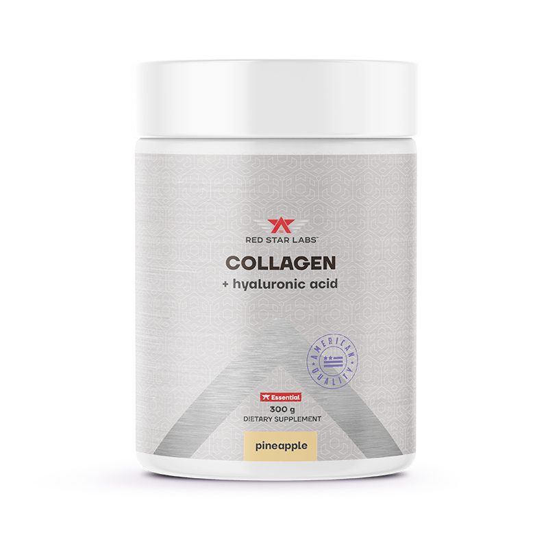 фото Коллаген red star labs collagen+hyaluronic acid 300 г, вкус: ананас