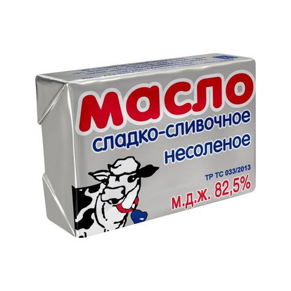 Сладкосливочное масло несоленое Традиционное 82,5% БЗМЖ 180 г