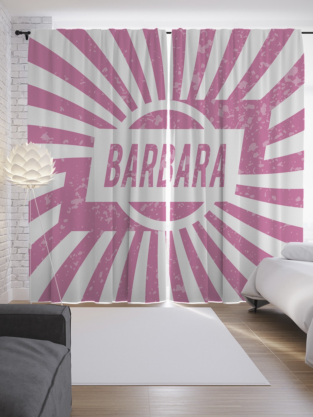 

Шторы JoyArty с фотопечатью "Барбара" из сатена, 290х265 см, Барбара