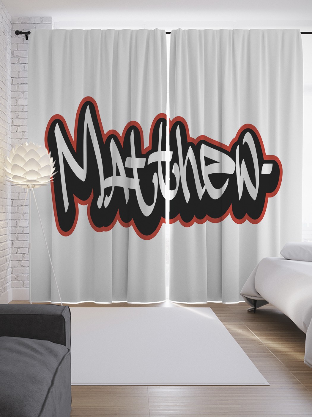 

Шторы JoyArty с фотопечатью "Мэтью" из сатена, 290х265 см, Мэтью