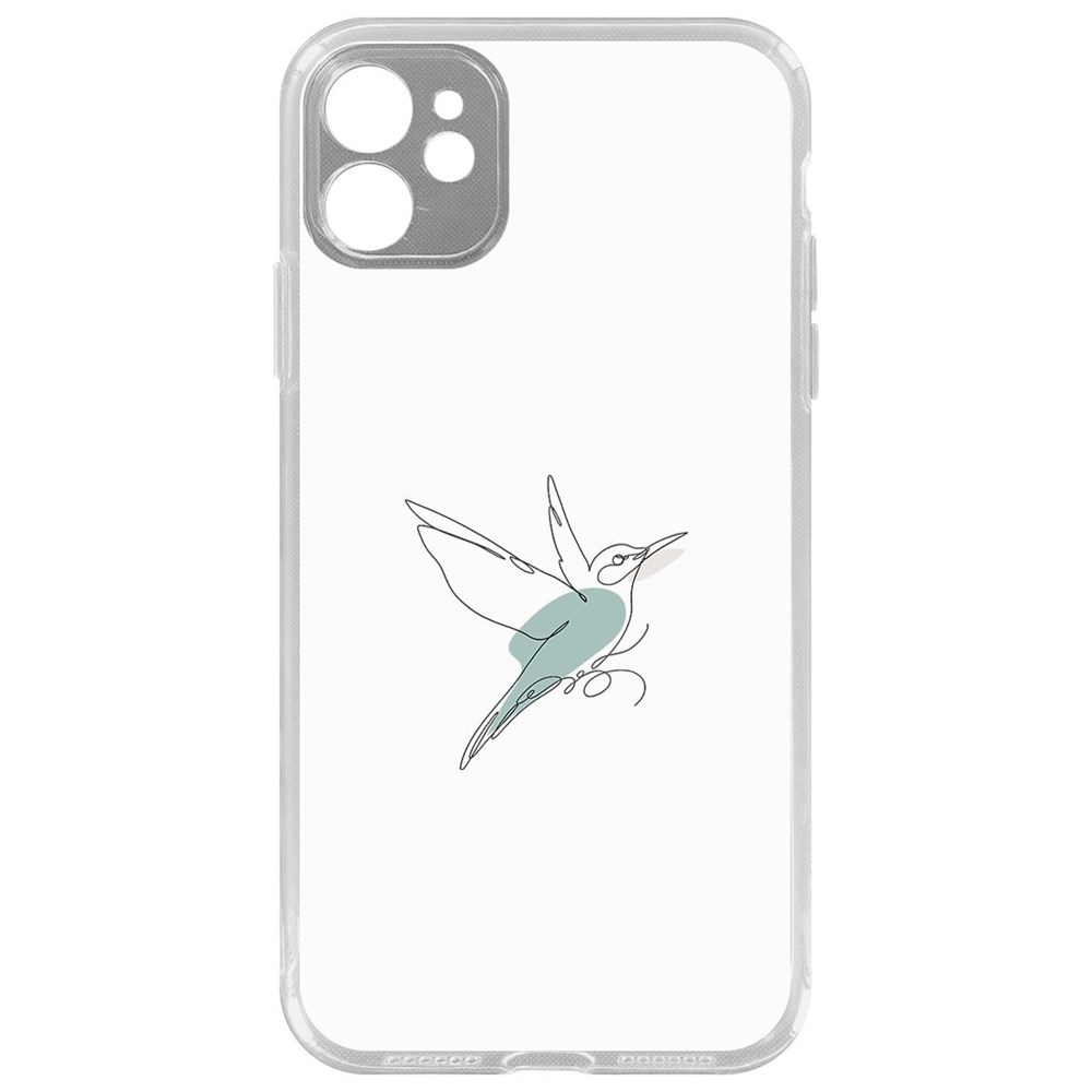 

Чехол-накладка Krutoff Clear Case Легкость для iPhone 11 с защитой камеры, Прозрачный
