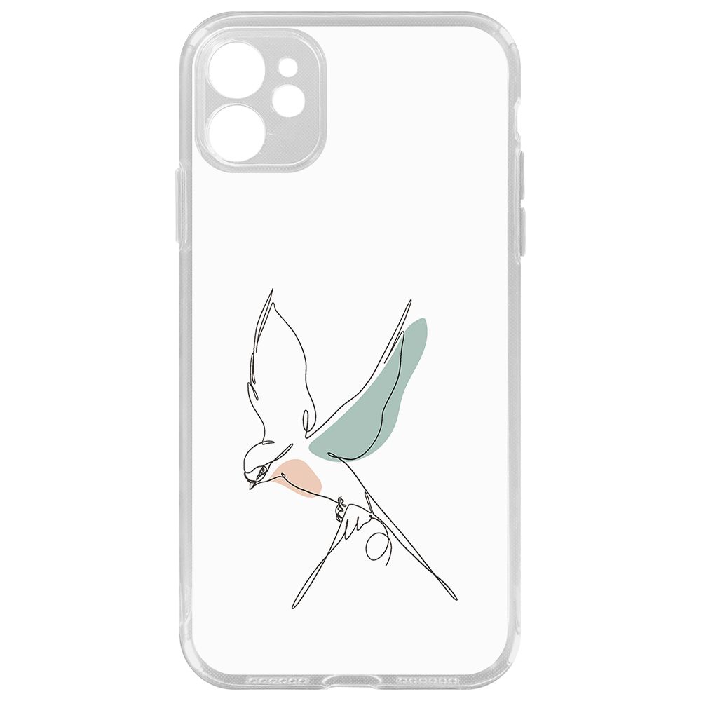 

Чехол-накладка Krutoff Clear Case Полет для iPhone 11 с защитой камеры, Прозрачный