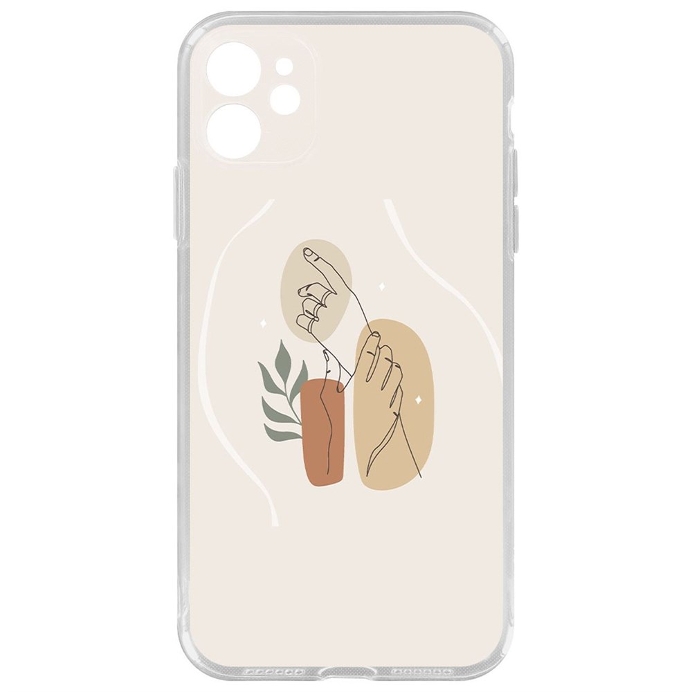 

Чехол-накладка Krutoff Clear Case Тонкость для iPhone 11 с защитой камеры, Прозрачный