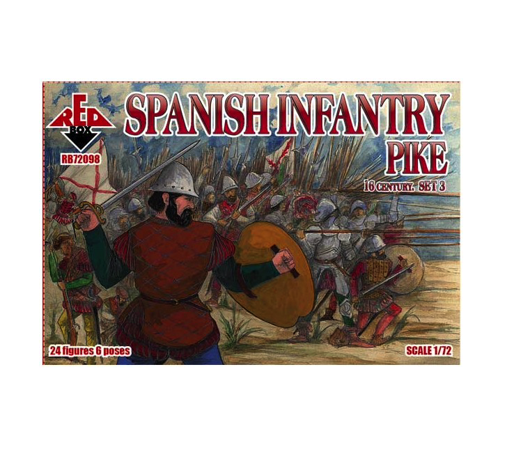 RB72098 Фигуры Spanish Infantry Pikes. Set 3. 16 century