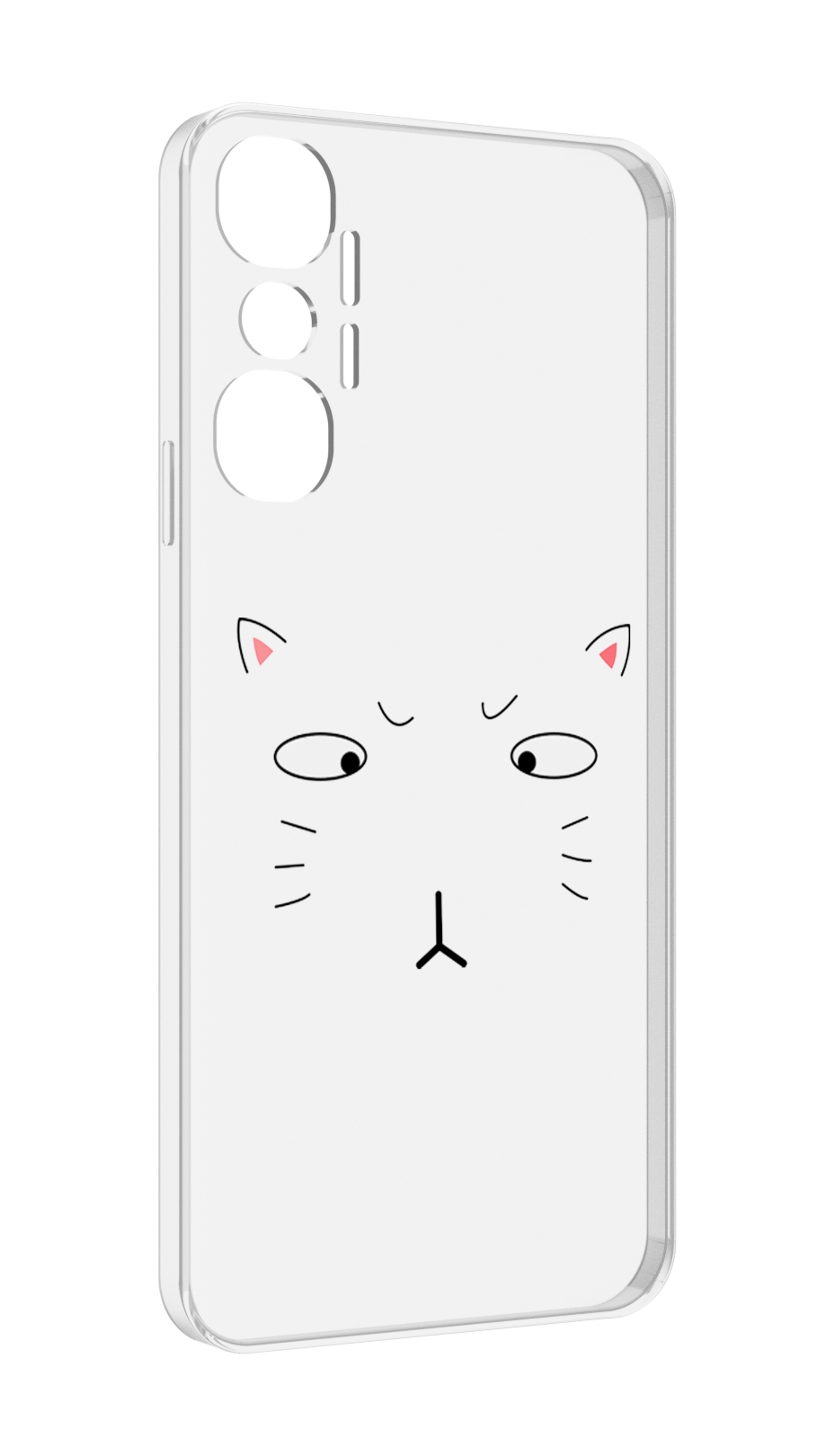

Чехол MyPads кот-части-лица для Infinix Hot 20 4G, Прозрачный, Tocco