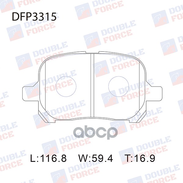 

Тормозные колодки DOUBLE FORCE дисковые DFP3315