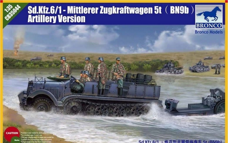 

CB35044 Автомобиль Sd.Kfz.6/1-Mittelerer Zugkraftwagen 5t BN9b Bronco Models 1/35