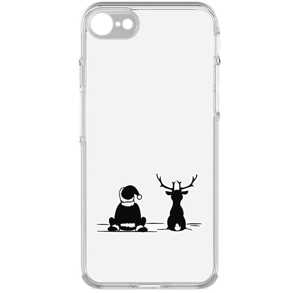 Чехол-накладка Krutoff Clear Case Мечтатели для iPhone 7/8/SE 2020 с защитой камеры