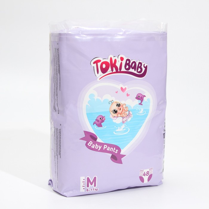 

Подгузники-трусики детские TokiBABY размер M, 48шт