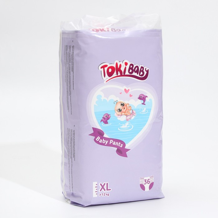 

Подгузники-трусики детские TokiBABY размер XL, 36шт