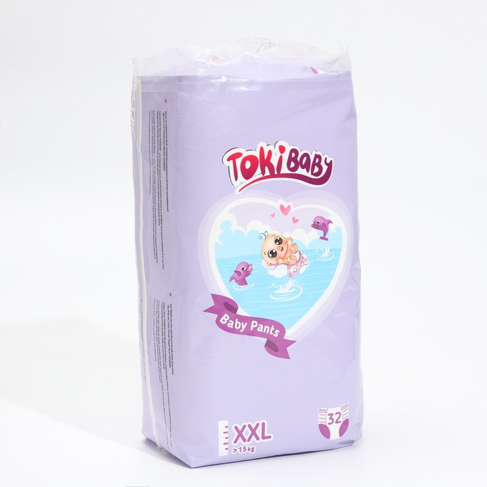 Подгузники-трусики детские TokiBABY размер XXL 32шт 2045₽