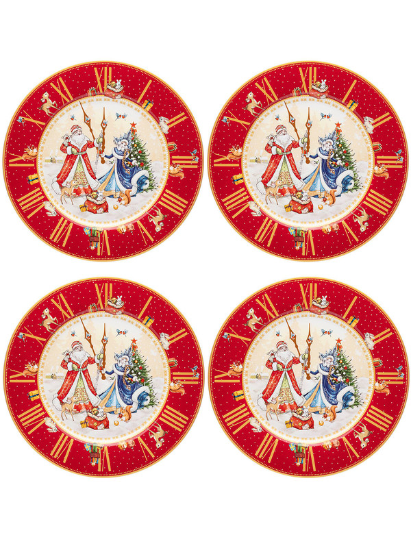 

Набор обеденных тарелок 4 шт Lefard Часы 26 см 4-SPAIK(85-1718)ARTI, Красный, Часы