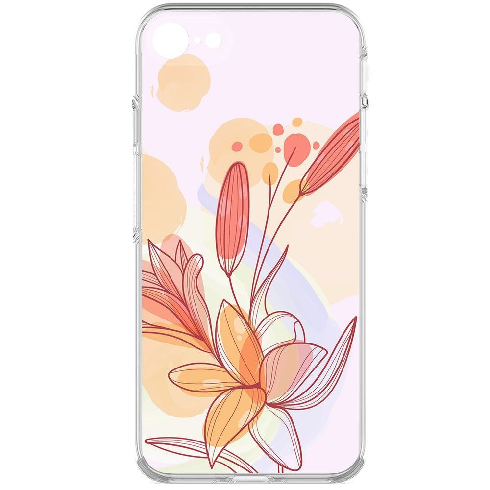 

Чехол-накладка Krutoff Clear Case Фантазия для iPhone 7/8/SE 2020 с защитой камеры, Прозрачный
