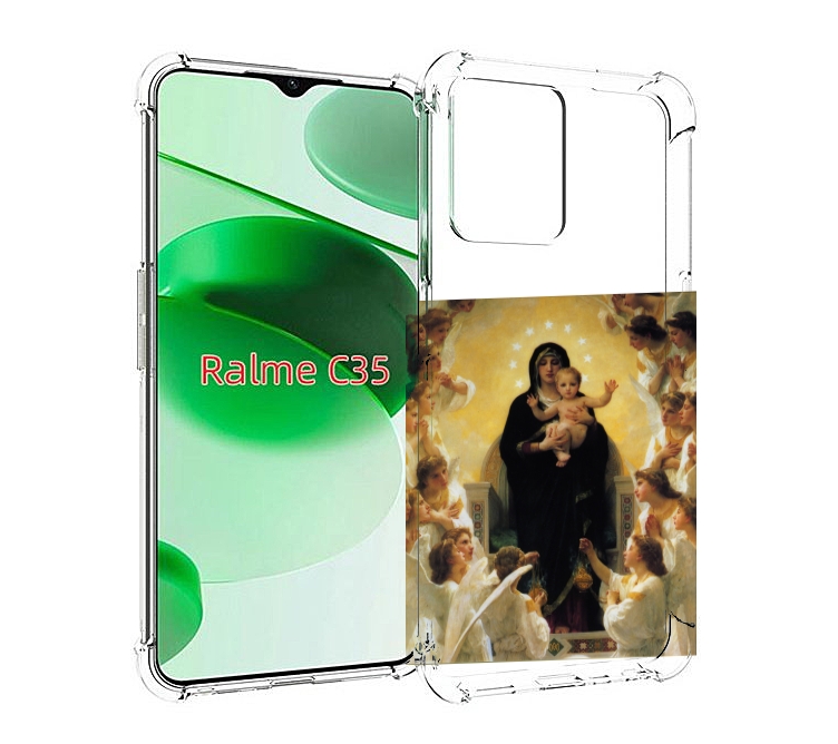 

Чехол MyPads дева-мария для Realme C35 / Narzo 50A Prime, Прозрачный, Tocco