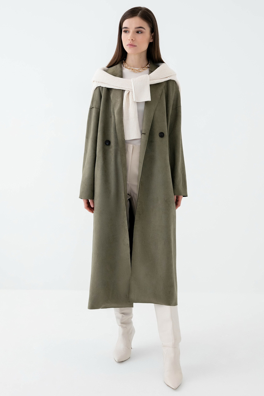 

Тренч женский ZARINA 1123457137 хаки 42, 1123457137