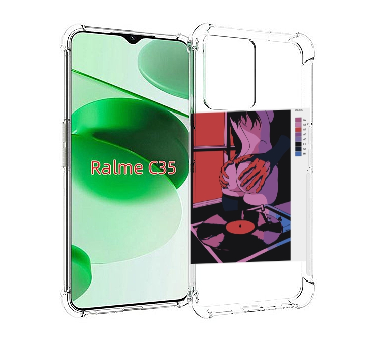 

Чехол MyPads девушка красивая сзади женский для Realme C35 / Narzo 50A Prime, Прозрачный, Tocco