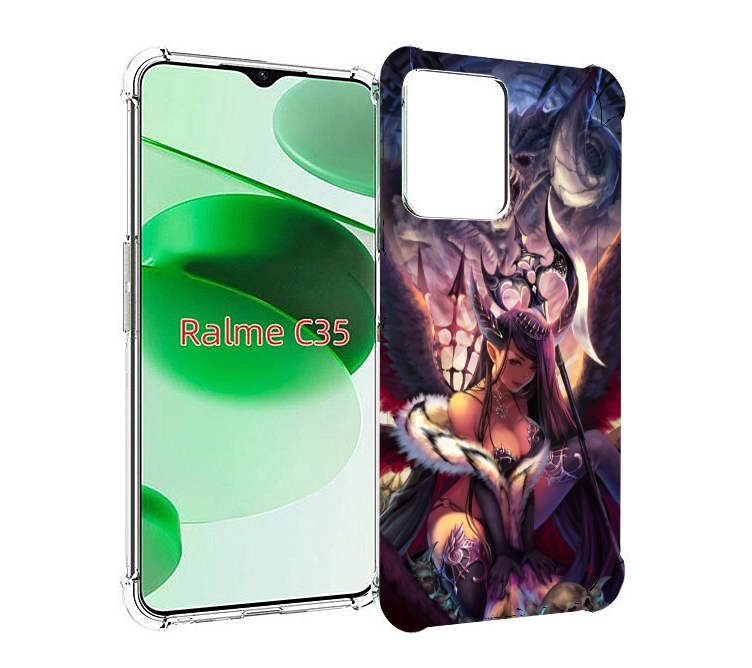 

Чехол MyPads девушка с демоном на фоне женский для Realme C35 / Narzo 50A Prime, Прозрачный, Tocco