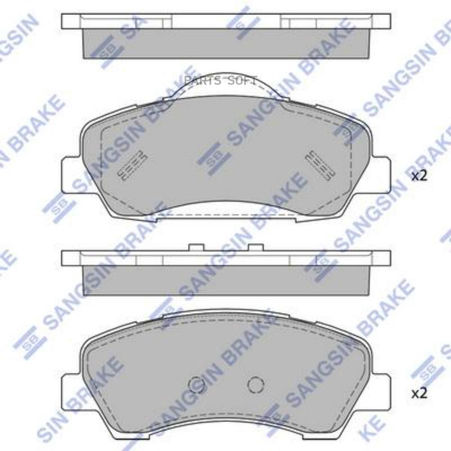 

Колодки передние PEUGEOT 301, 308 II SP4208 SANGSINBRAKE