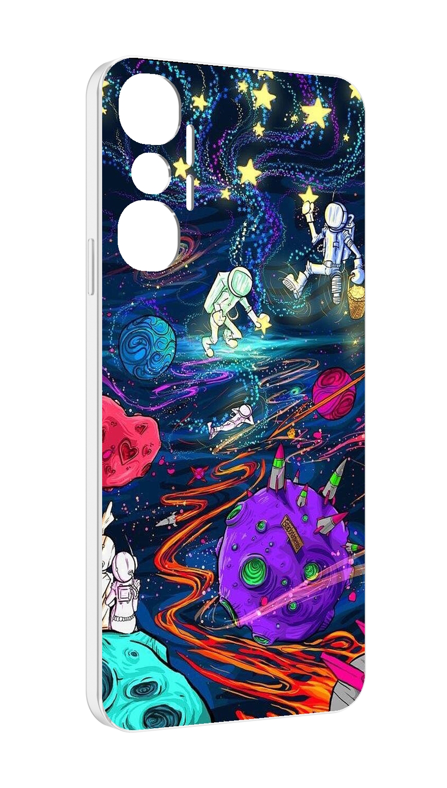 

Чехол MyPads красочный космос для Infinix Hot 20 4G, Прозрачный, Tocco