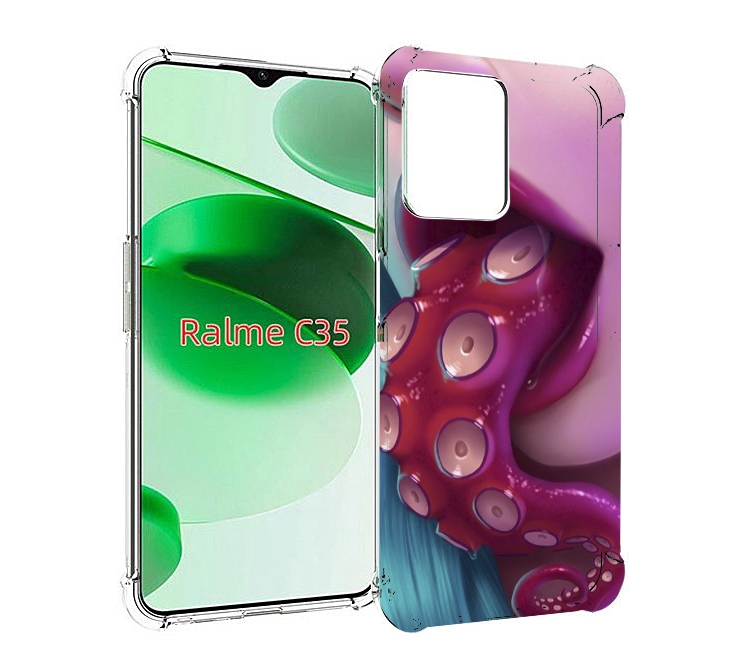 

Чехол MyPads девушка с щупальцой женский для Realme C35 / Narzo 50A Prime, Прозрачный, Tocco