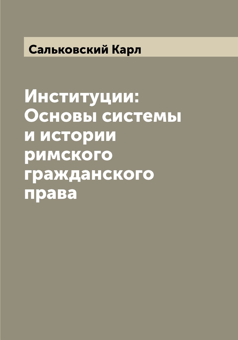 

Институции: Основы системы и истории римского гражданского права