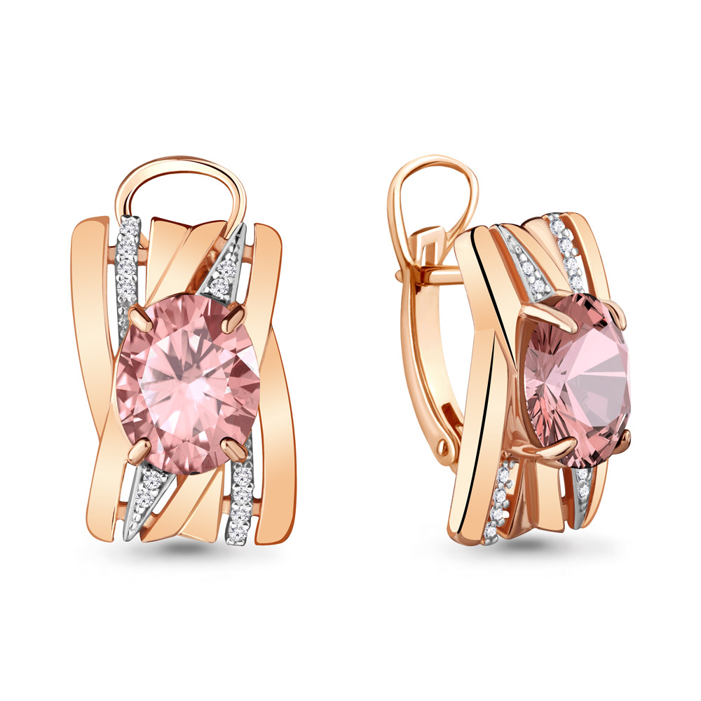

Серьги из серебра с фианитом Aquamarine 4478890А_925_з, 4478890А_925_з