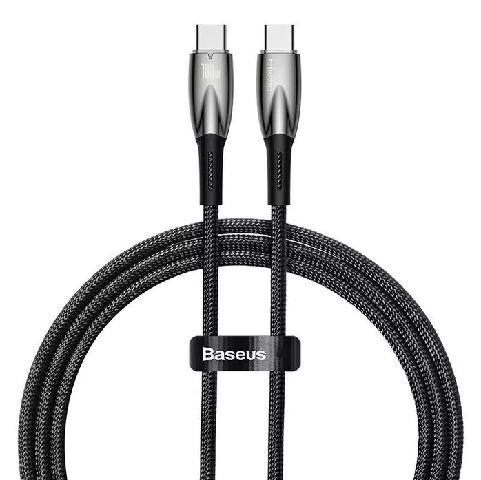 

Кабель USB Type-C -USB Type-C Baseus Glimmer Series 1 м черный, Glimmer Series