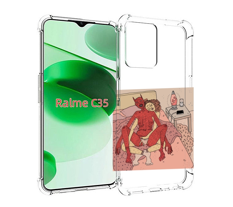 

Чехол MyPads девушка-без-кожи для Realme C35 / Narzo 50A Prime, Прозрачный, Tocco