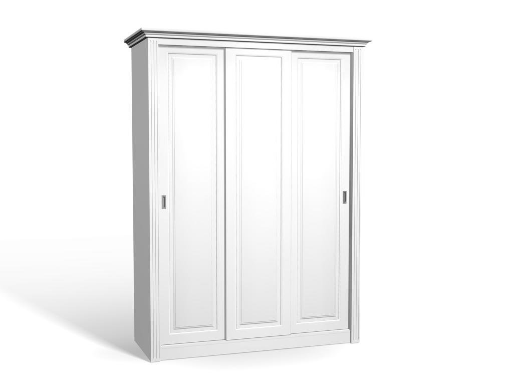 

Шкаф-купе Классика-1 МДФ для одежды трёхдверный 190x240x60 Мегамебель, Белый, Классика-1