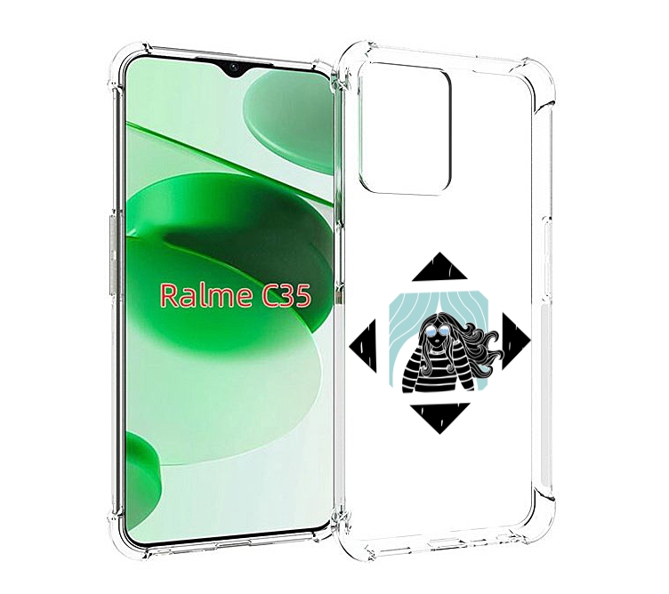 

Чехол MyPads девушка-в-квадратике для Realme C35 / Narzo 50A Prime, Прозрачный, Tocco