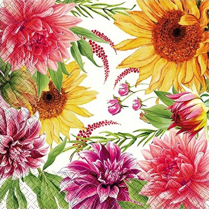 Салфетки бумажные Gratias Цветение в саду, 20 шт, 33 ? 33 см