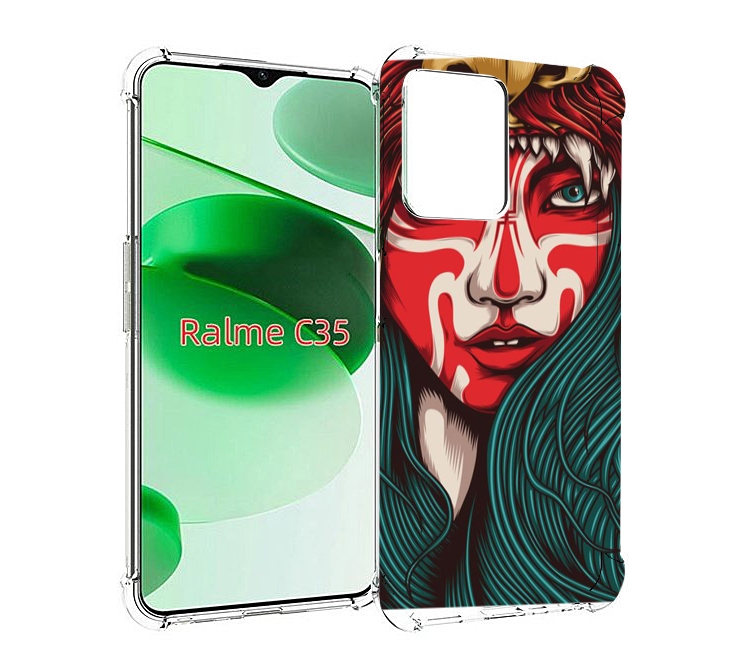 

Чехол MyPads девушка-в-маскировке для Realme C35 / Narzo 50A Prime, Прозрачный, Tocco