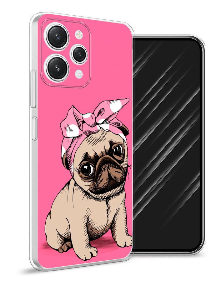 

Чехол Awog на Xiaomi Redmi 12 "Dog Pin-Up", Розовый;бежевый, 319250-2