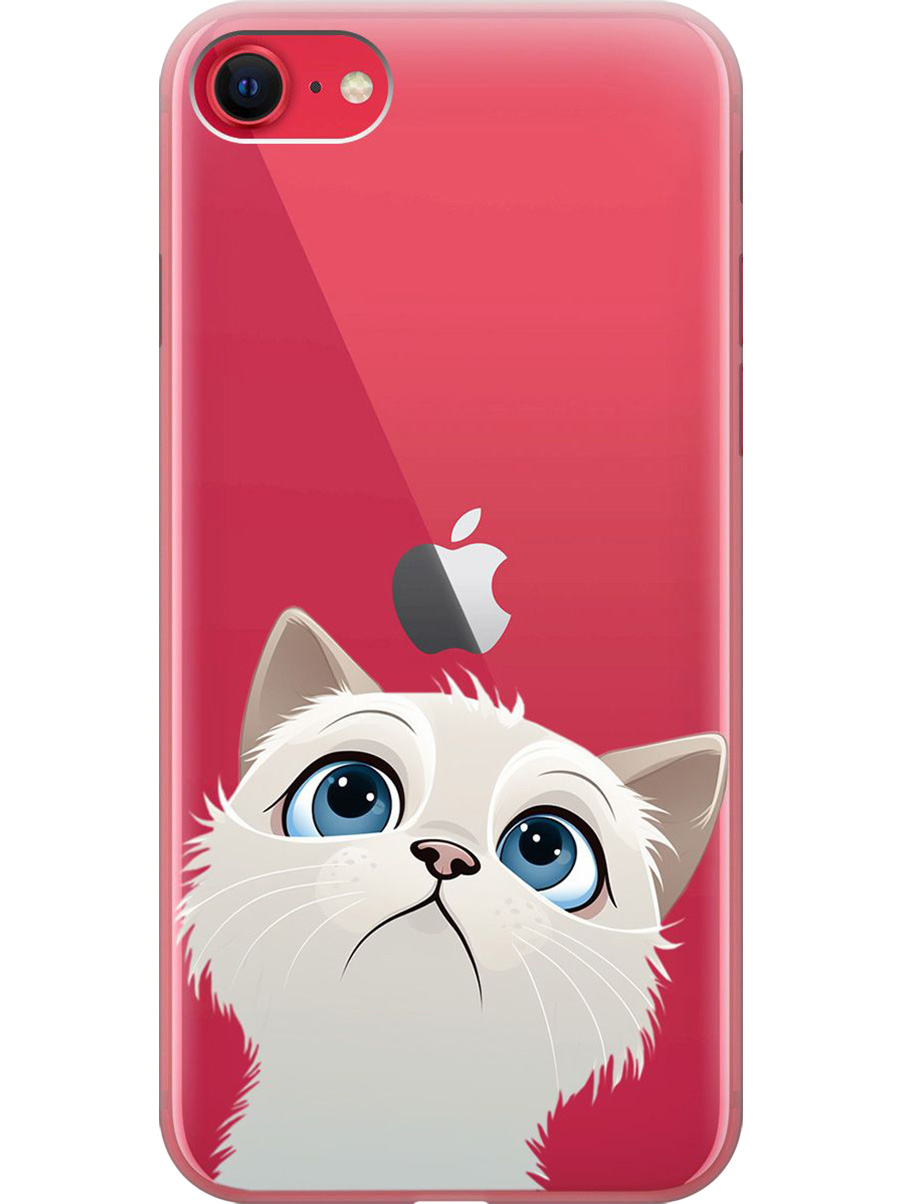 

Силиконовый чехол на Apple iPhone SE (2022) / SE (2020) / 8 / 7 с принтом 880955, Прозрачный;белый, 713043211