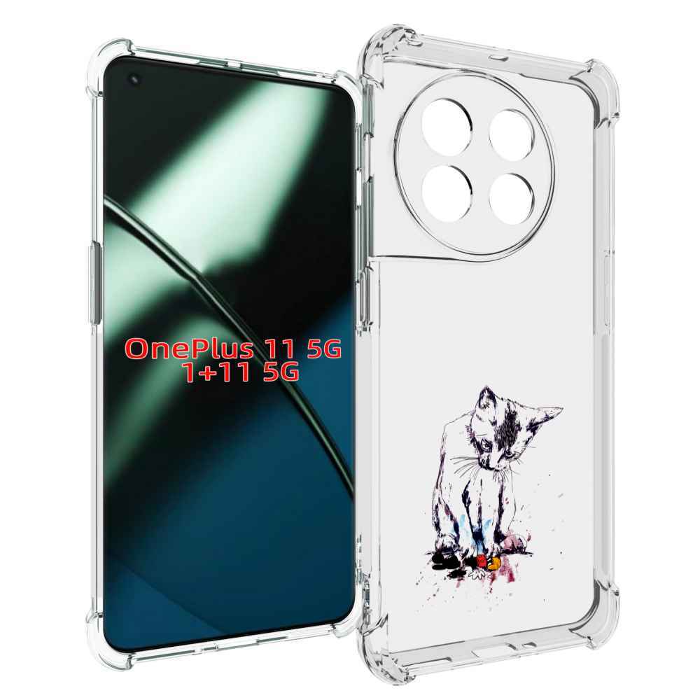 

Чехол MyPads кот и микки для OnePlus 11, Прозрачный, Tocco