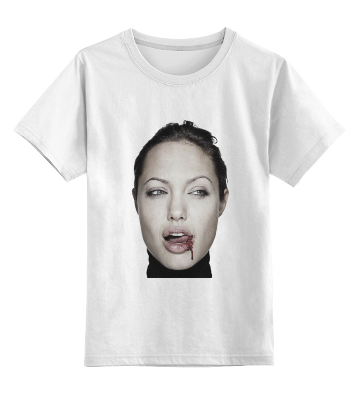 

Детская футболка классическая Printio Angelina jolie, р. 128, Белый, 0000000674498