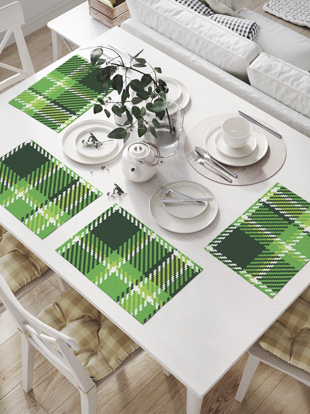 

Комплект салфеток JoyArty "Сочная клетка" для сервировки стола (32х46 см, 4 шт.), Сочная клетка