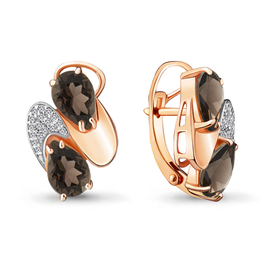 

Серьги из серебра с кварцем Aquamarine 4479001А_925_з, 4479001А_925_з