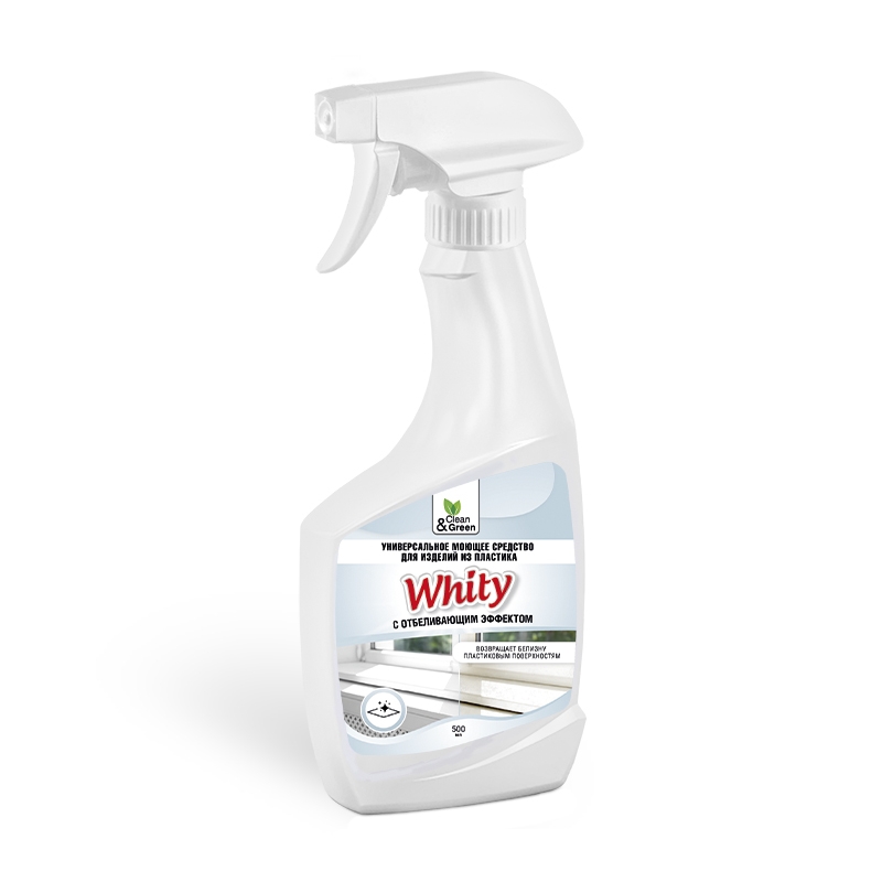 

Средство для очистки пластика Clean&Green с отбеливанием Whity триггер 500 мл, CG8164