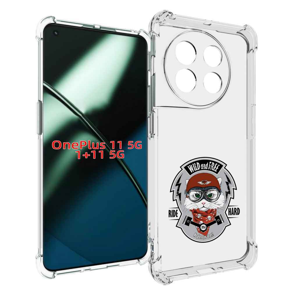 Чехол MyPads кошка в шлеме для OnePlus 11
