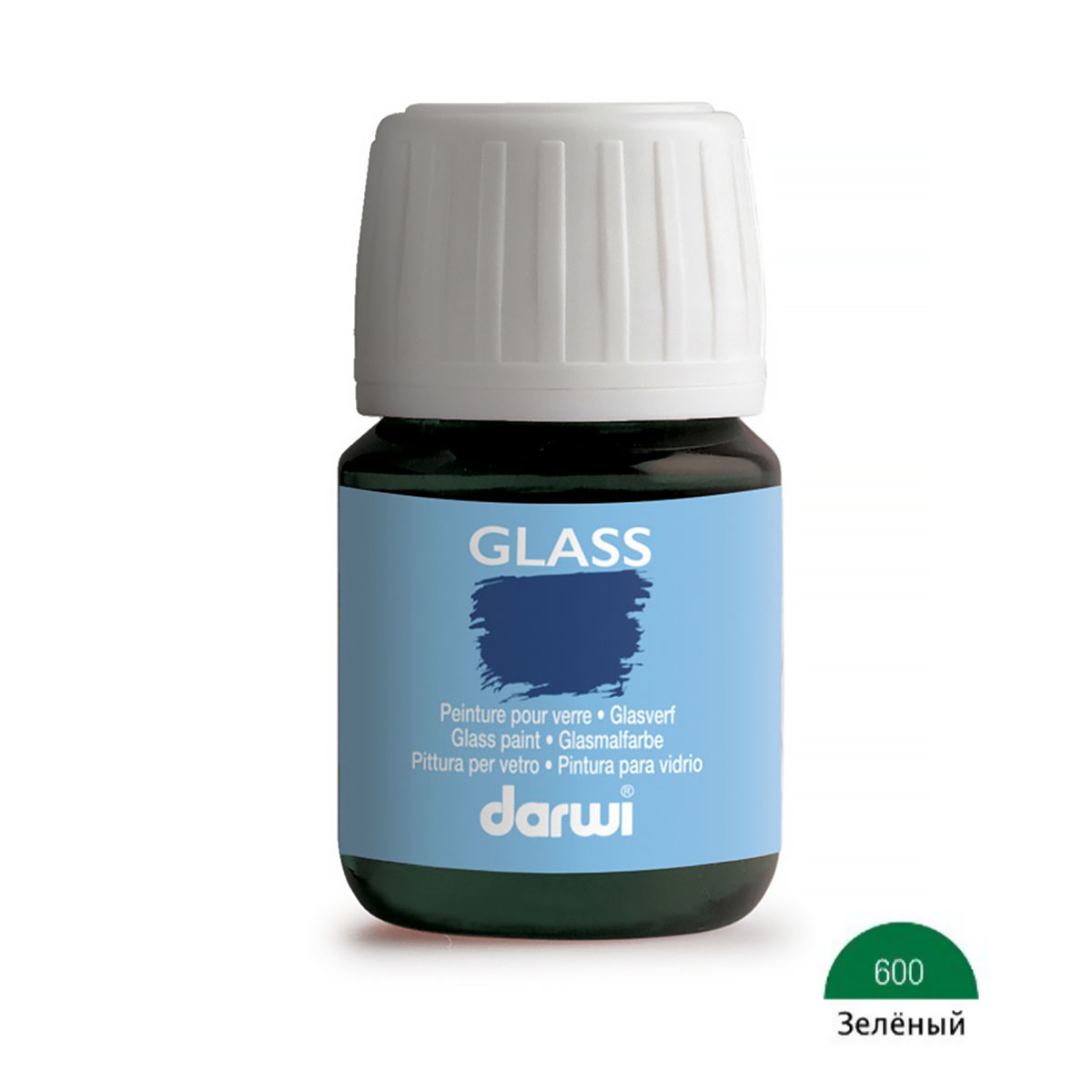 Краска для стекла Darwi Glass, DA0700030, 30 мл (600 зеленый)