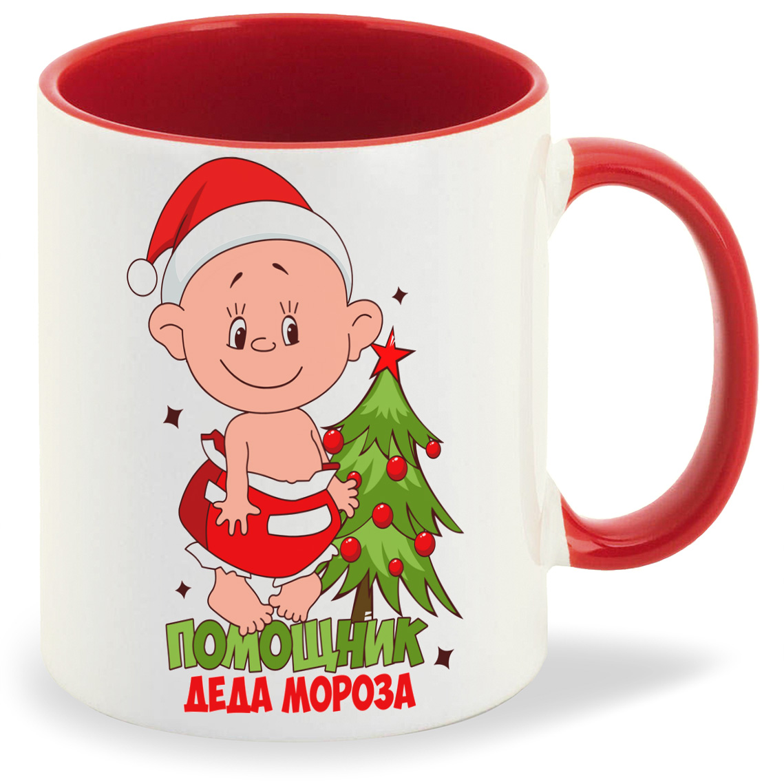 

Кружка CoolPodarok Помощник деда мороза новый год, Помощник деда мороза новый год