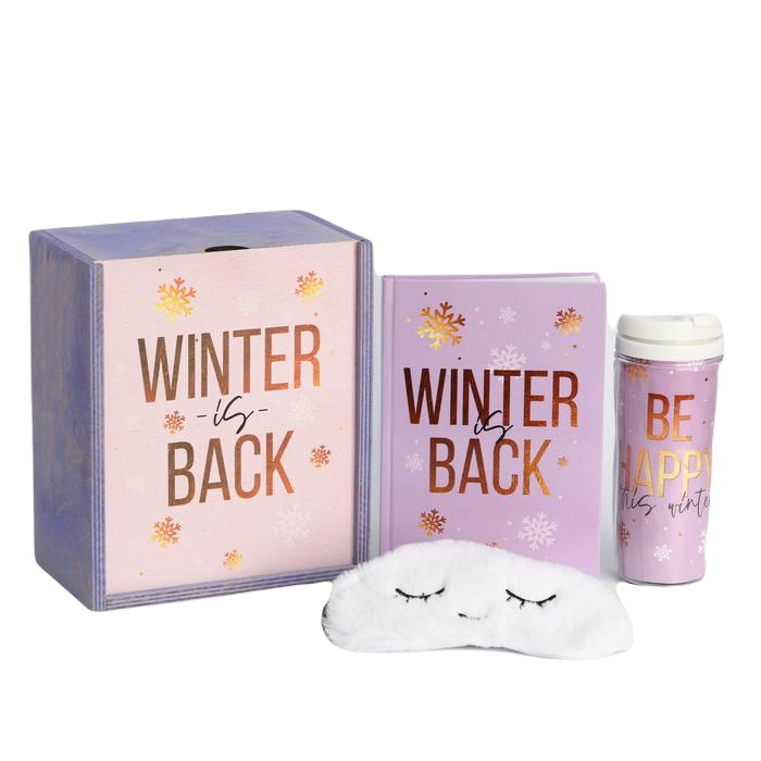 

Набор ArtFox Winter is Back, ежедневник, маска для сна и термостакан, Winter is coming