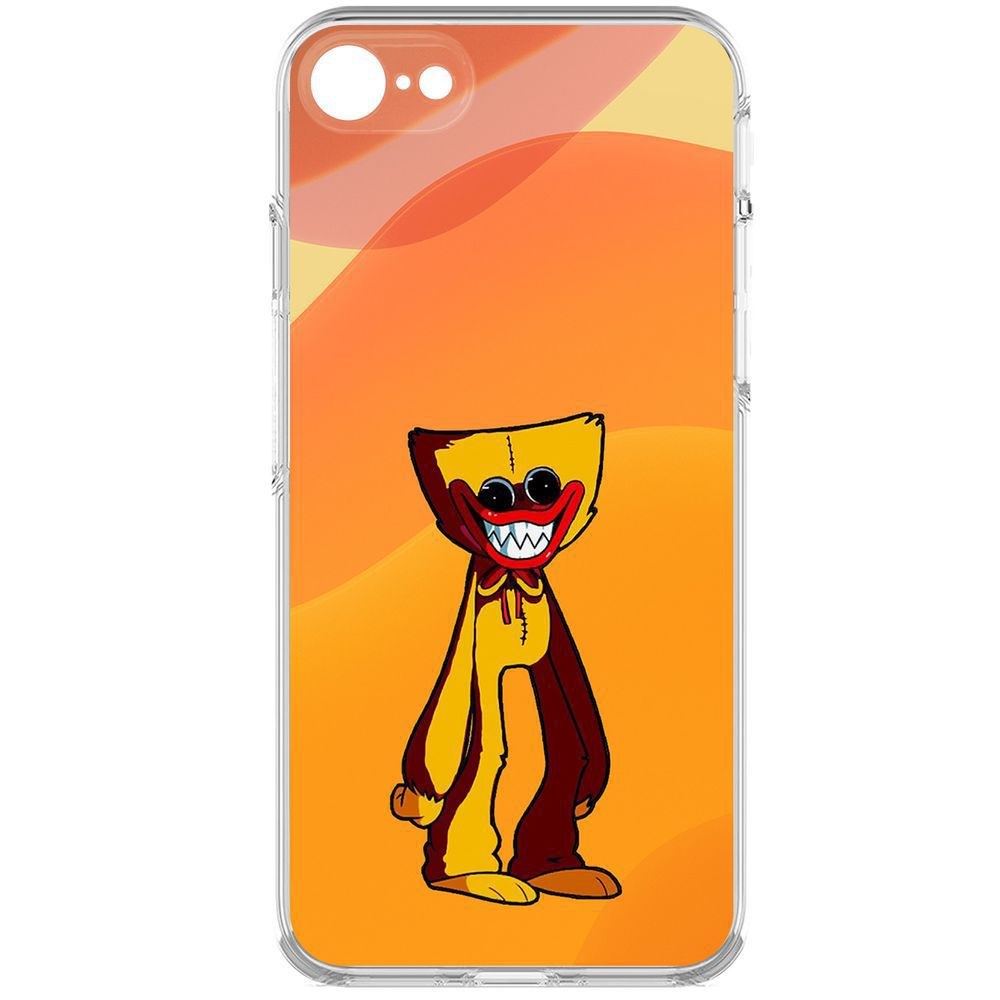 

Чехол-накладка Krutoff Clear Case Хаги Ваги Желтый для iPhone 7/8/SE 2020 с защитой камеры, Прозрачный